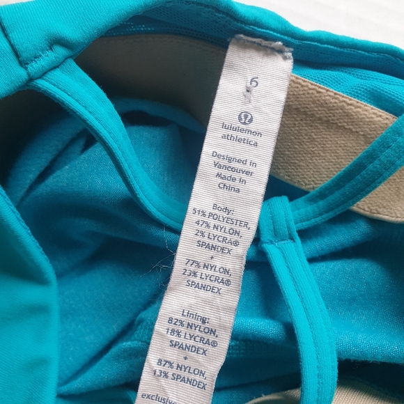 Lululemon Pranayama Surge Aqua Blue Racerback Active Tank-Top Twist Front Sz 6 - Picture 9 of 16